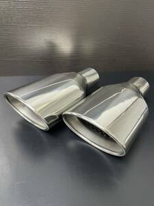  oval muffler cutter one-off muffler original muffler dress up car VIP left right set 