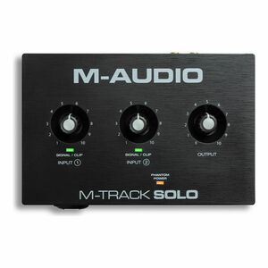 M-Audio USBオーディオインターフェース? 音楽制作ソフト付? Mac Win? 再生? ライブ配信? 宅録? コンボジャック? M-Track Solo