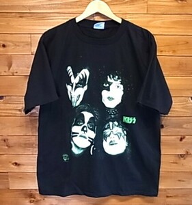 ★☆良品 96年コピーライトあり ALL SPORTS 片面プリント 1996年 KISS キッス ロックTシャツ Ｌ■ツアーTシャツ バンドTシャツ☆★