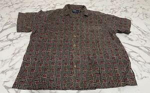 *RALPH LAUREN Ralph Lauren short sleeves short sleeves shirt still . pattern total pattern men's M size 