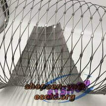 金網フェンス 亜鉛メッキワイヤーフェンスロール、メッシュ穴10cm 304ステンレス鋼ロープネット、柔軟な耐衝撃性安全ネット2x10m_画像2