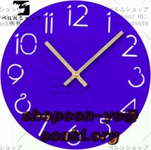 大型 デジタル 時計 ミニマル 装飾 ヴィンテージ 装飾 壁掛け 時計 For リビング 部屋 装飾 アラビア 数字 時計 静音 時計 アクリル 青_画像1
