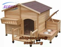 超大型犬ハウス 犬ハウス 木製ハウス ペットには アップグレードのドア 自由組み立て 犬用品 犬用 アパート 犬小さな城 犬小屋_画像1