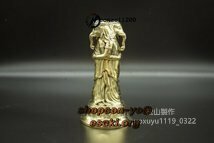 「密教法具 寺院用仏具」 歓喜天像 立像 真鍮製磨き仕上げ 高さ11.5cm