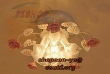 高品質 可愛いアンティーク調・薔薇シャンデリア 天井照明器具 花柄 ローズステンド_画像3