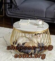 サイドテーブル 別荘 丸形 卓 猫小屋 ナイトテーブル リビング用テーブル 北欧 コーヒーテーブル_画像2