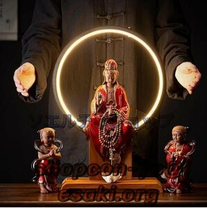 綺麗★禅の置物玄関リビング観音仏像陶器の町家アイデア逆流香装飾品工芸品仏教美術