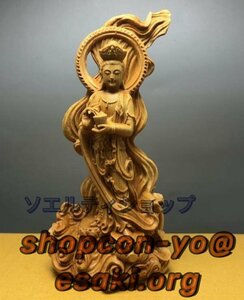 特売！仏教工芸品 木彫仏像 観音菩薩像 置物