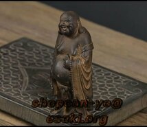 開運七福神 布袋様 置物 鉄器 仏像 金運 お守り 高さ16.8cm_画像7