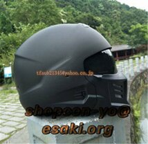 ハーレーオートバイヘルメット　軽量パンクヘルメット ハーレー3/4オープンフェイス 耐衝撃 機関車安全キャップ 頭囲55-61cm_画像3