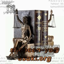 正義と力の象徴 正義の女神 ブックスタンド 彫刻 彫像 西洋 雑貨 オブジェ 置物 フィギュリン 銅 樹脂 ハンドメイド 手作り 2点セット_画像10