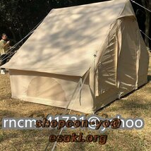 複数人使用 精緻 厚め 雨防止 超大型テント キャンプ装備3-8人使用 オックスフォード布製テント 屋外 全自動空気入れキャンプ_画像2