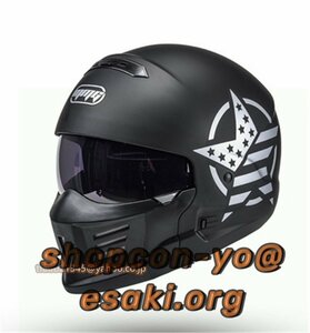 ハーレーオートバイヘルメット　軽量パンクヘルメット ハーレー3/4オープンフェイス 耐衝撃 機関車安全キャップ