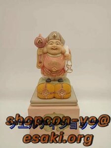 極上品◆総檜材 仏教工芸品 仏師で仕上げ品 七福神 大黒天立像 木彫仏教 精密彫刻