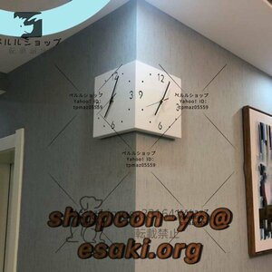 モダンなリビングルーム大きな壁時計、 両面コーナーサイレントクォーツ壁掛け時計、 ホームクリエイティブデコレーション振り子時計