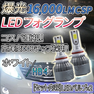 大人気 16000lm LED フォグランプ HB4 ホワイト フォグライト 12V 24V 最新LEDチップ 今だけ価格