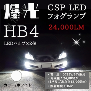 大人気 24000lm LED フォグランプ HB4 ホワイト ハイビーム フォグライト 12V 24V 最明CSPチップ 今だけ価格