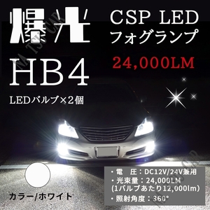 大人気 24000lm LED フォグランプ HB4 ホワイト ハイビーム フォグライト 12V 24V 最明CSPチップ 送料無料