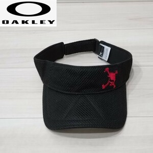 新品 OAKLEY サンバイザー FR メンズ フリーサイズ ブラック キャップ cap 帽子 オークリー ゴルフ