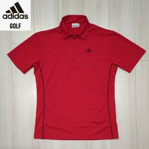 新品 adidas GOLF ハーフジップ ポロシャツ M メンズ 半袖シャツ アディダス ゴルフ テーラーメイド