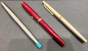 【MS-82】1円～ 万年筆 おまとめ 3本セット パイロット ペリカン プラチナム PILOT PELIKAN PLATINUM 14K 18K 現状品