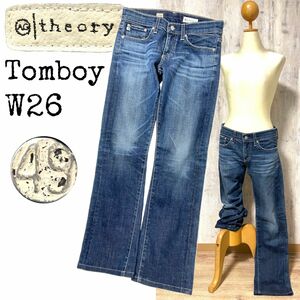 美品【Theory×AG】デニム ストレート W26 66cm インディゴブルー