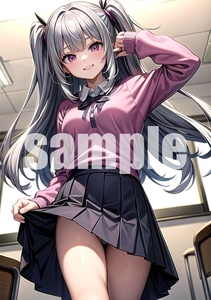 【 高画質 アート ポスター A4 】制服 学校 ヌード グラビア セクシー コスプレ イラスト かわいい 美人 美女 AI 写真 g7