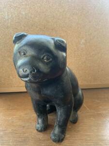 高山寺　木彫りの狗　木彫りの狗児　スチール製　約3kg 明恵上人