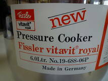 【6-5-14-1Aa】 フィスラー　家庭用　圧力鍋　6L　ドイツ製　片手鍋　Fissler vitavit royal_画像2