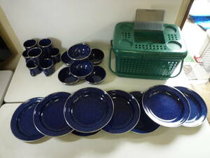 [6-5-22-1Ra] уличный кемпинг сигнал low посуда миска plate кружка корзина стол посуда комплект пикник 