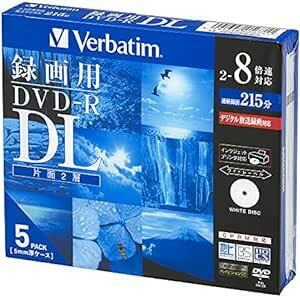 バーベイタムジャパン(Verbatim Japan) 1回録画用 DVD-R DL CPRM 215分 5枚 ホワイトプリンタブル