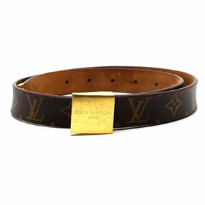 【中古】LV/ルイヴィトン　サンチュール モノグラム　ベルト　表記：85/34（全長：100cm 幅：3cm） LB1013　ゴールド金具