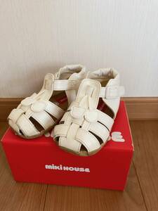  beautiful goods *miki house Miki House. g LUKA sandals Kids sandals 14 centimeter white girl Familia 