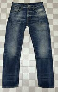 Nudie Jeans ヌーディージーンズ w32 ブルーデニム Gパン ヒーローインターナショナル 古着