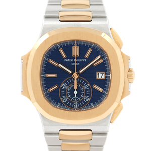  Patek Philip (PATEK PHILIPPE) Nautilus chronograph 5980/1AR-001 steel & rose Gold production end model wristwatch men's 