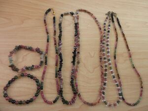 [A6] tourmaline necklace bracele Vintage Vintage accessory large amount set sale summarize TIA
