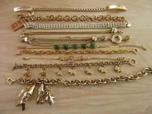 [D64] Vintage Vintage bracele Gold color gold group etc. accessory large amount set sale summarize TIA
