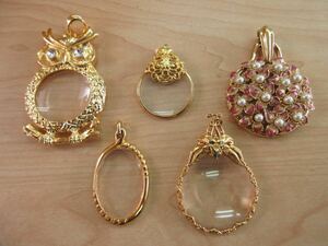 [C68] magnifier necklace top pendant top ..... owl Gold color etc. accessory large amount set sale summarize TIA