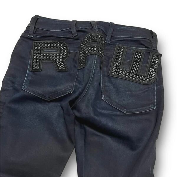 ジースターロゥ5620 RFTO MID SKINNY ストレッチ バイカー デニム パンツ ジーンズ サイズ25