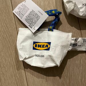 イケア クノーリグ ミニバッグ キーホルダー IKEA2個ピンクと白