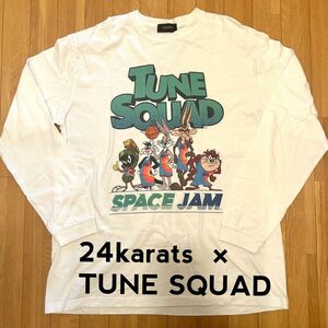 【古着】24karats × tune squad コラボ　トゥエンティーフォーカラッツ　チューンスクワッド　ロンT ルーニー