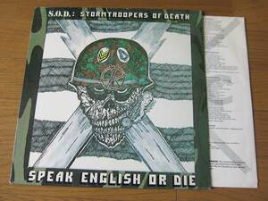 □ S.O.D. SPEAK ENGLISH OR DIE アメリカ盤オリジナル美盤！ 音圧高い FRANKFORD/WAYNE刻印