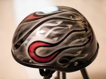 ダックテール　装飾用　黒×デビルテイル　ヘルメット バイク　ハーレー　ドラッグスター バルカン　レブル　マグナ250_画像1