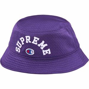 【新品未使用】24SS 新品 SUPREME シュプリーム CHAMPION MESH CRUSHER HAT クラッシャーハット メッシュ チャンピオン PURPLE パープル XL