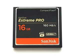 ☆美品☆ CFカード 16GB 1066x サンディスク エクストリームプロ SanDisk Extreme PRO コンパクトフラッシュ CompactFlash Card