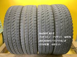 No2897 A1-Z バリ溝！！ブリヂストン　ブリザック　W979 205/85R16 117/115L LT　4本セット　