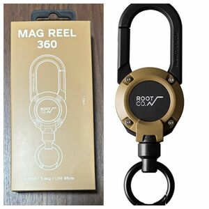 ROOT CO. GRAVITY MAGREEL 360 マグネット カラビナ リール　カラー:コヨーテ