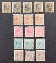 【スペイン領キューバ】1888-1896年発行新聞切手 17種 未使用　OH/良品（＊数点難有品）_画像1