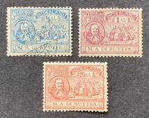 【オランダ】1907年 ロイテル海軍提督生誕300年記念切手 3額面（揃）未済混 OH/良品_画像1