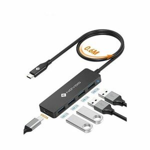 4in1 USB C ハブ - 600mm延長ケーブル